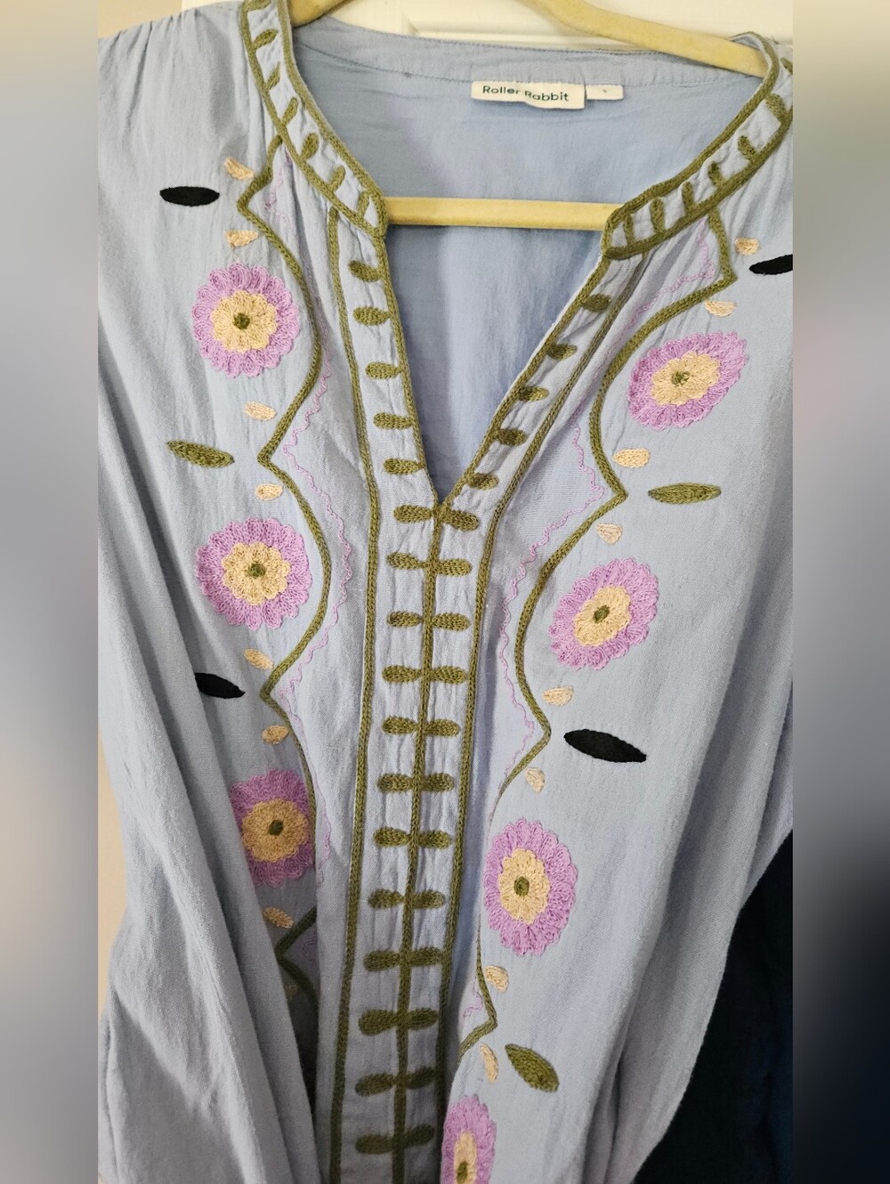 ✨ Roller Rabbit Embroidered Cotton Boho Maxi Dress Bundle Size XS + Size S - Picture 3 of 7